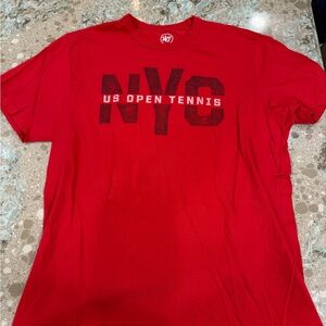 Men’s 47 Brand Size XL Red US Open Tennis T-Shirt